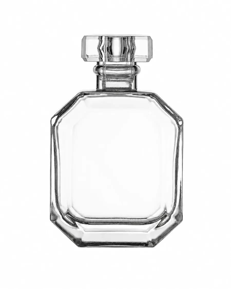 Octagonal Flat Glass Perfume Bottle preview