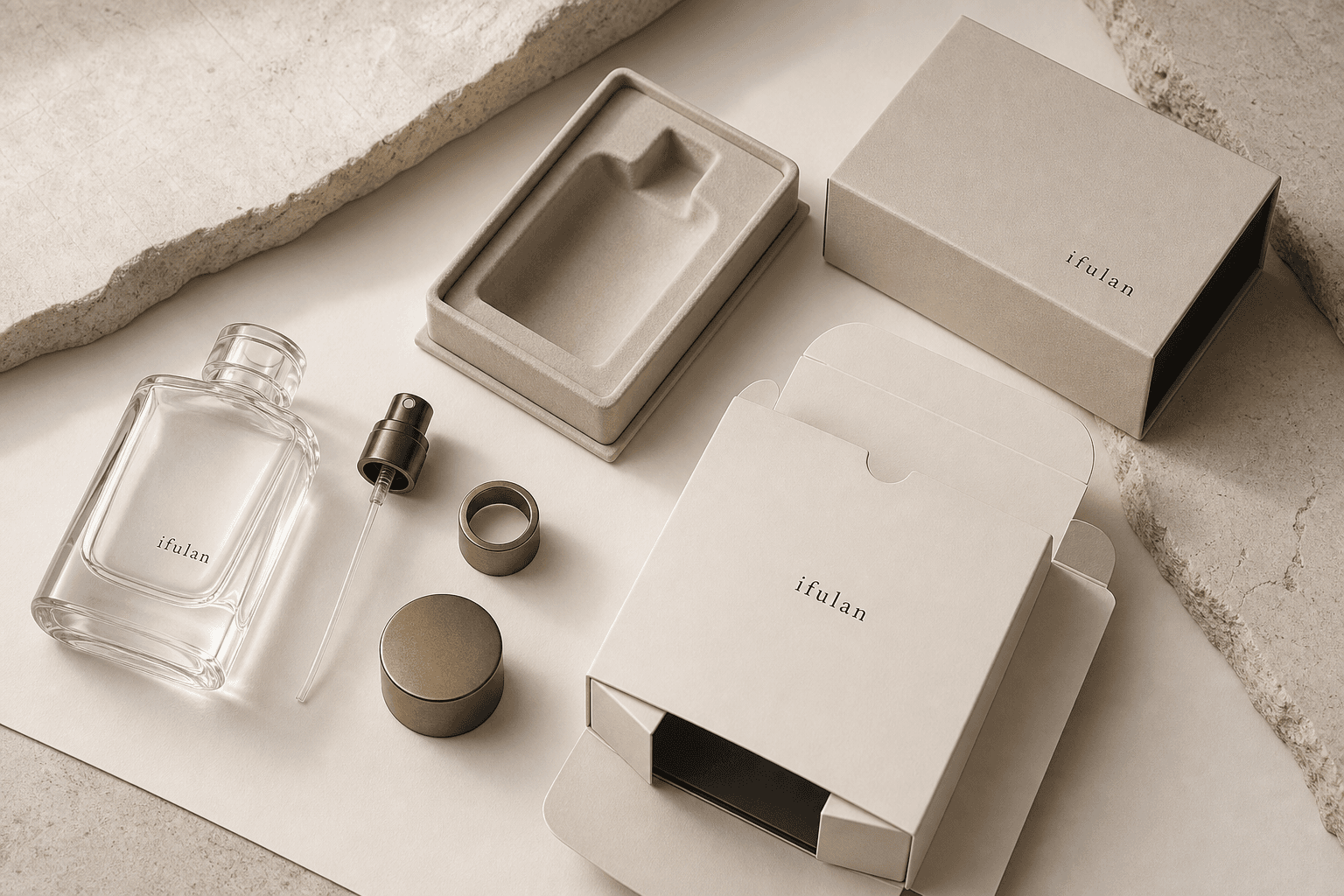 ifulan perfume packaging concept visualization